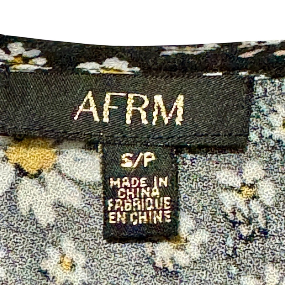 AFRM Macy Daisy Ditsy Floral Print Shirred Maxi 90s Y2K Puff Sleeve Dress - Picture 11 of 13